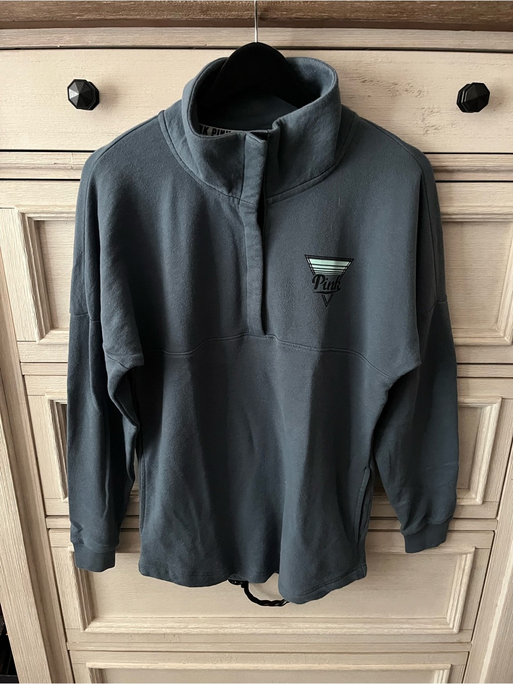 Victoria's Secret PINK Green/Blue and White Pullover